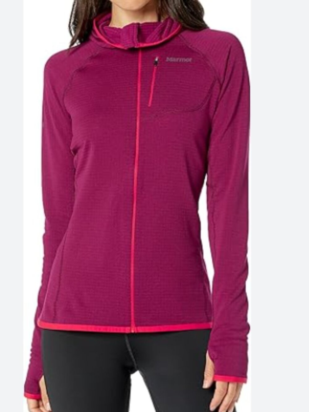Marmot Women's Neothermo Hoody Size S in Red Dahlia Outdoor Hiking Gorpcore EUC